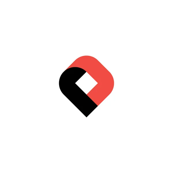 Abstract Business Logo Vierkante Pictogram Ontwerp — Stockvector
