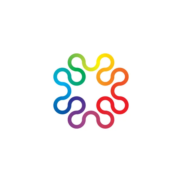 Абстрактный Цветной Вектор Логотипа Радуги — стоковый вектор