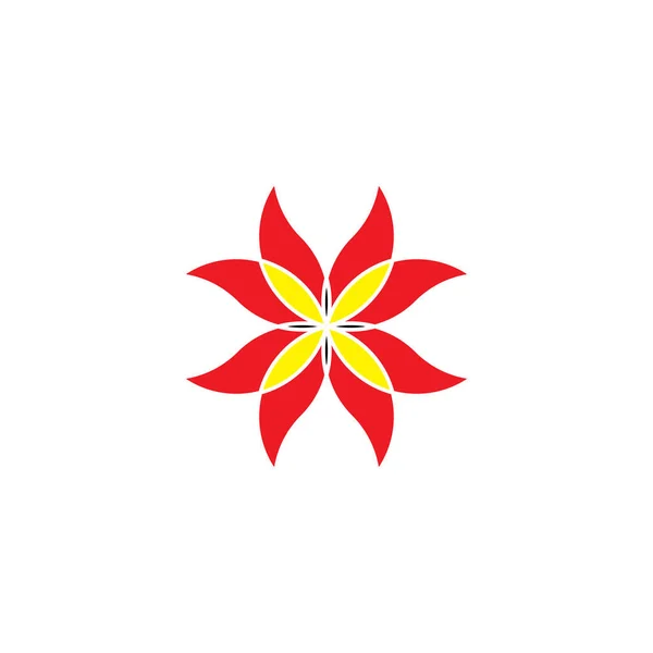 Абстрактний Дизайн Логотипу Червоної Квітки — стоковий вектор