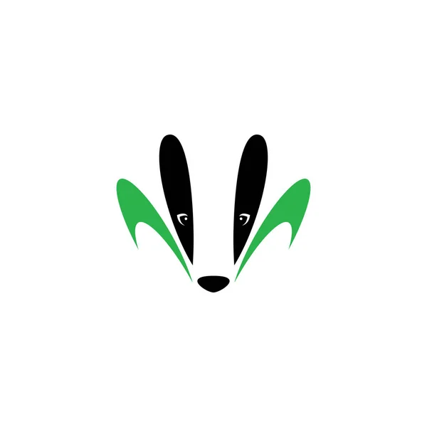 Símbolo Ícone Logotipo Vetor Animal Texugo —  Vetores de Stock
