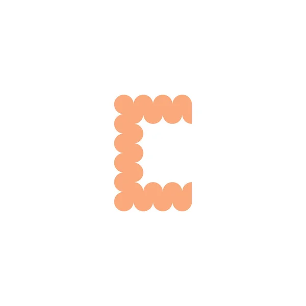 Colon Lettre Logo Vecteur Icône Design — Image vectorielle