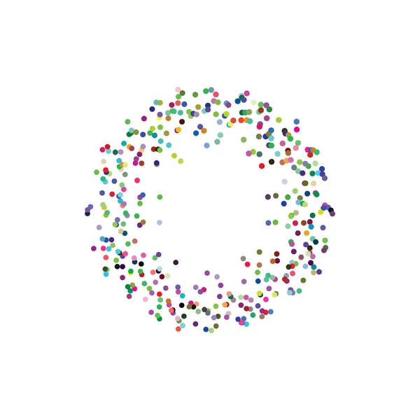 Kleurrijke Cirkel Deeltjes Vector Achtergrond Ontwerp — Stockvector