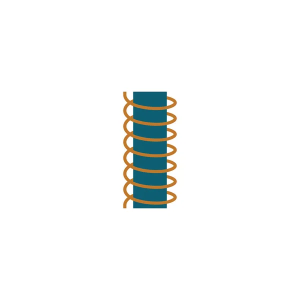 Elektromagnet Spule Vektor Logo Symbol Design — Stockvektor
