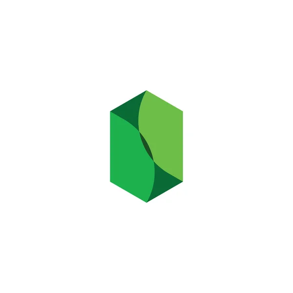 エメラルドグリーンの宝石のロゴ — ストックベクタ