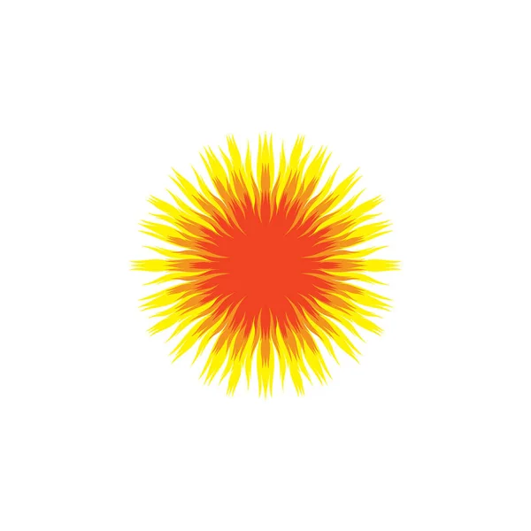 Fireball Star Logo Sun Icon Vector Design — Stock Vector