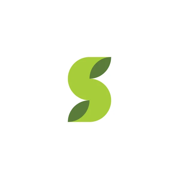 Logo Verde Letra Vector Icono Diseño — Archivo Imágenes Vectoriales