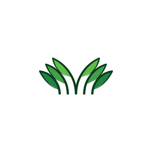 Bitkisel Tıp Bio Bitki Yaprağı Logo Vektör Tasarımı — Stok Vektör