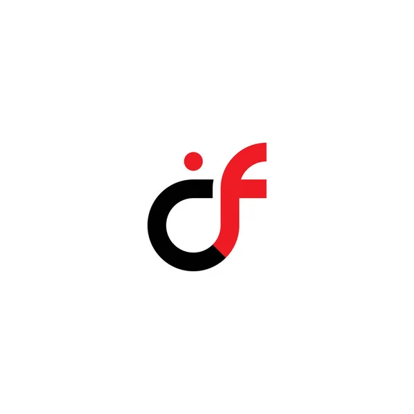 イニシャルCとFは文字のロゴアイコンベクトルデザイン — ストックベクタ