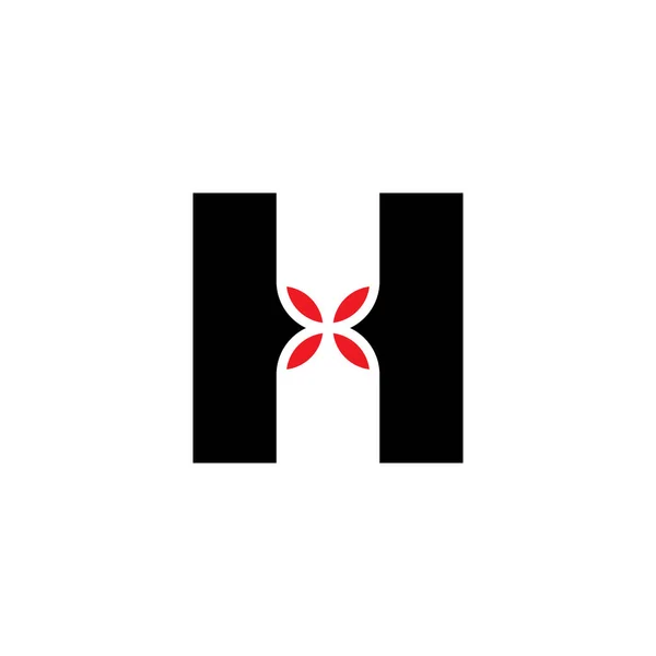 Letter Black Red Icon Logo Vector Design Symbol — Stock Vector