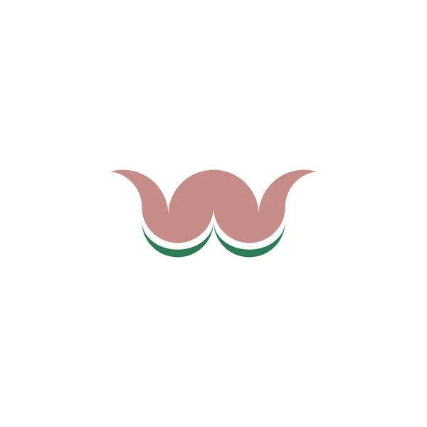 Harfi Solucan Logo Vektör Tasarım Elementi — Stok Vektör