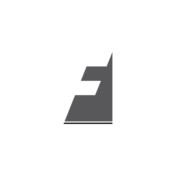 Logo Harfi Siyah Simge Tasarım Vektör Elementi — Stok Vektör
