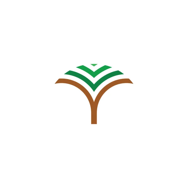 Logo Árbol Abstracto Icono Vector Elemento Diseño — Vector de stock