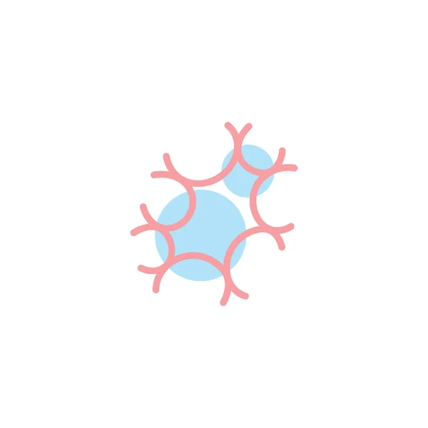 Neurona Logo Neurología Icono Vector Diseño — Vector de stock