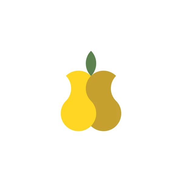 Quitte Frucht Logo Symbol Vektor Symbol Design — Stockvektor