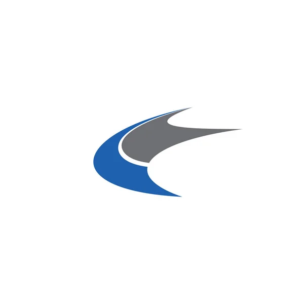 道路のスタイリッシュな高速道路のロゴアイコンデザイン — ストックベクタ