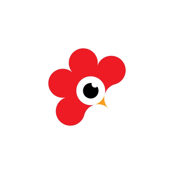 Tupp Kyckling Logotyp Ikon Vektor Design — Stock vektor