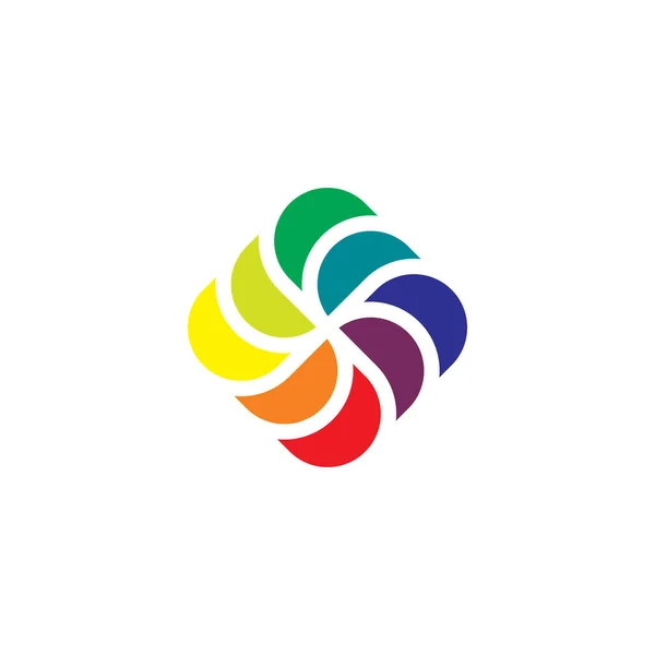Teknoloji Logosu Soyut Renkli Simgesi — Stok Vektör