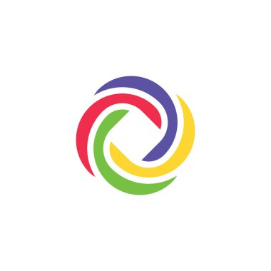 round abstract business logo icon design