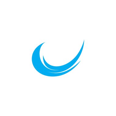 stylized ocean water wave logo 