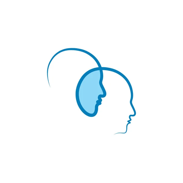 Human Face Psychology Logo Icon Clipart Design Vektör Grafikler