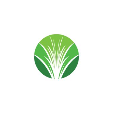 çimen vektör logo dairesi tasarımı