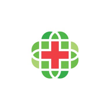 Hastane tıbbi logo vektör tasarımı