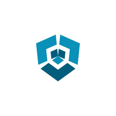 kalkan logo güvenlik simgesi vektör tasarımı