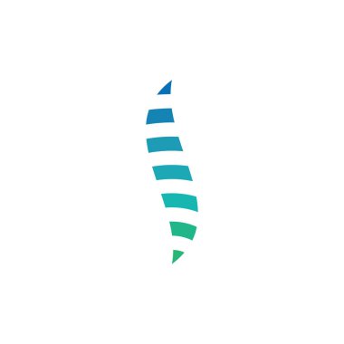 Omurga ortopedik logo vektör simgesi tasarımı