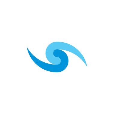 su dalgası logo harfi s simge vektör tasarımı