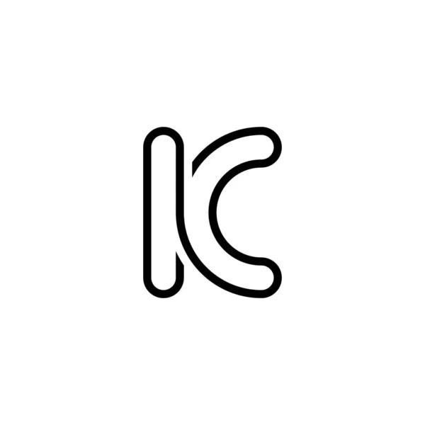 Чорна Лінія Літери Логотип Векторний Дизайн Піктограми — стоковий вектор