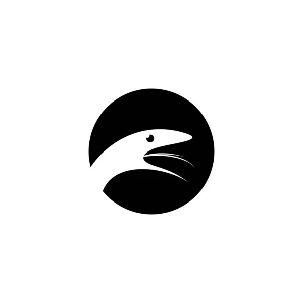 Noir Mamba Serpent Logo Icône Vectoriel Design — Image vectorielle