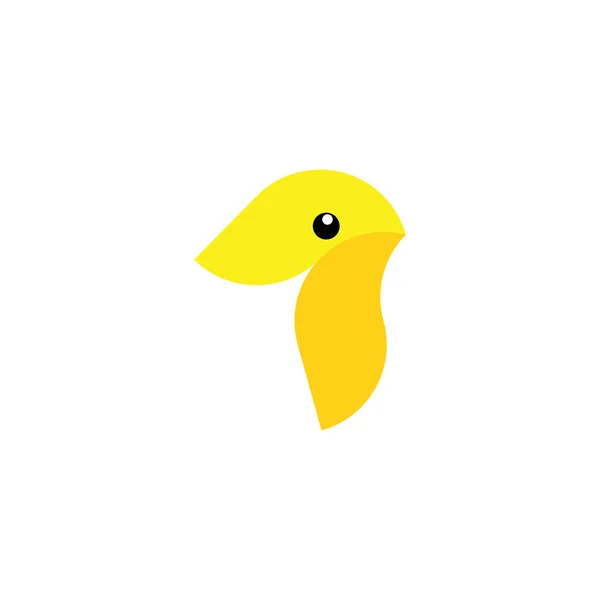 Kanariefågel Vektor Logo Ikon Design — Stock vektor