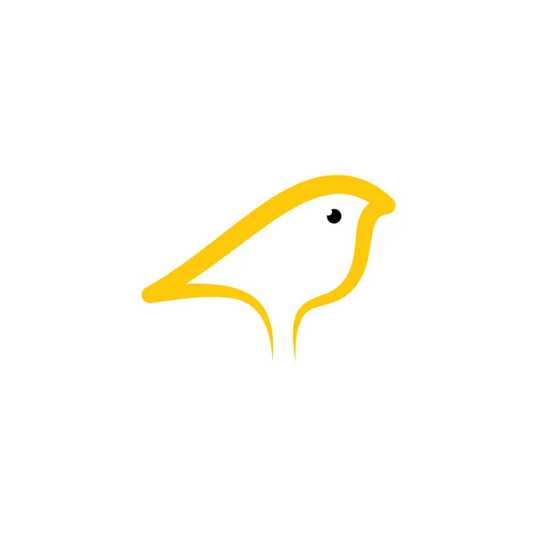 Kanariefågel Logo Vektor Clipart Design — Stock vektor
