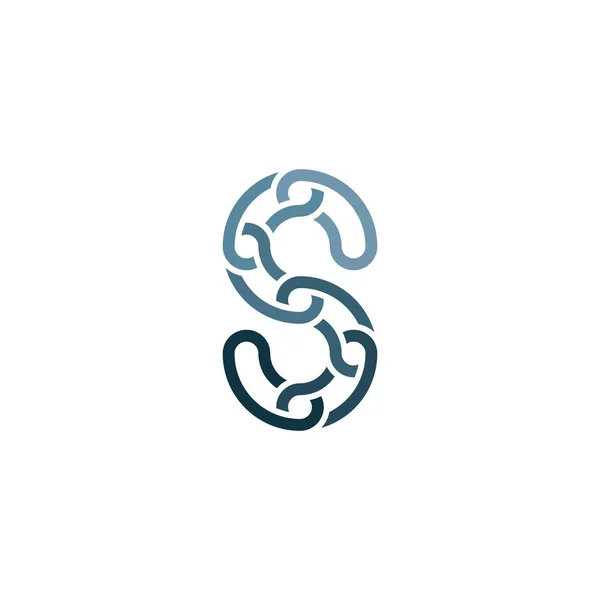 Catena Lettera Link Logo Vettoriale Design — Vettoriale Stock