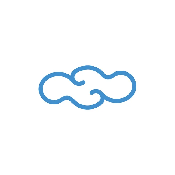 Nube Vector Icono Logotipo Símbolo Diseño Elemento — Vector de stock