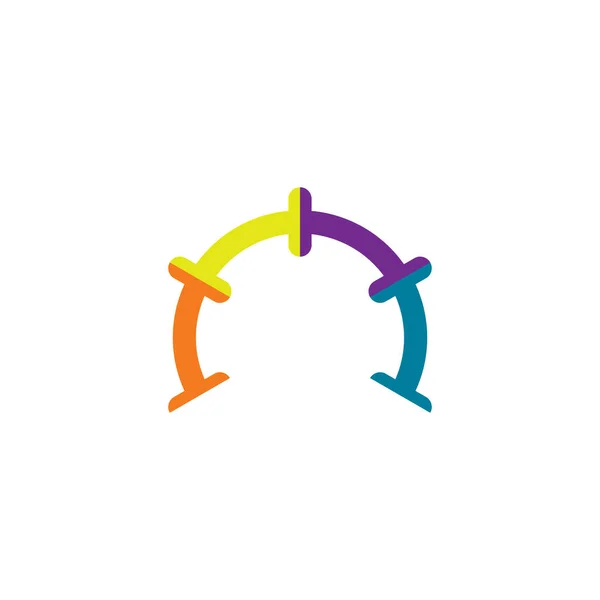 Tubo Colorido Plomería Logo Vector Icono Diseño — Vector de stock