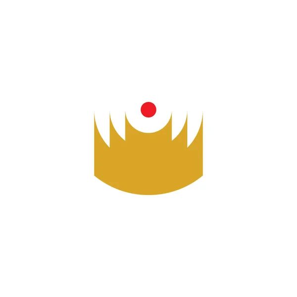 Taç Kralı Logo Vektör Sembolü Tasarımı — Stok Vektör
