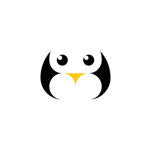 Söt Rolig Liten Baby Pingvin Logotyp Vektor Clipart Design — Stock vektor