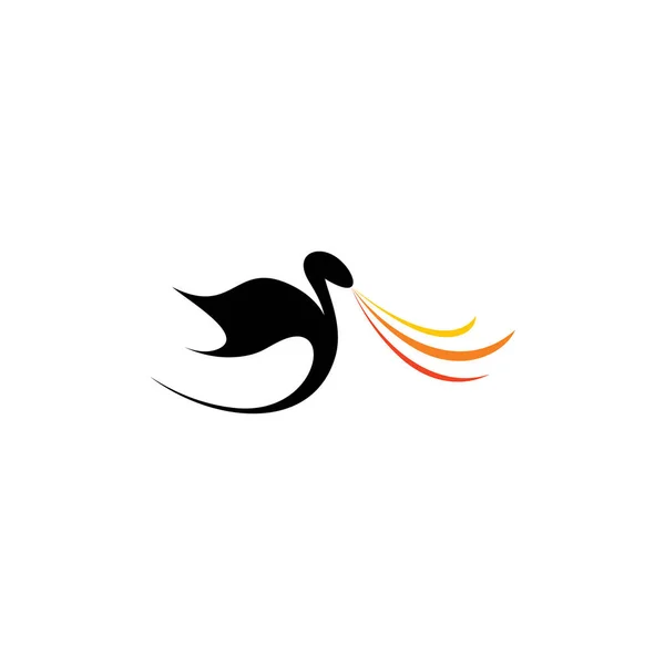 Drache Mit Feuer Logo Cliparts Vektor Design — Stockvektor