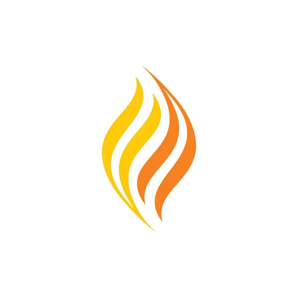 Llama Fuego Icono Logo Vector Diseño — Archivo Imágenes Vectoriales