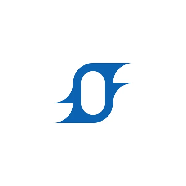 Letra Logotipo Azul Icono Vector Diseño — Vector de stock