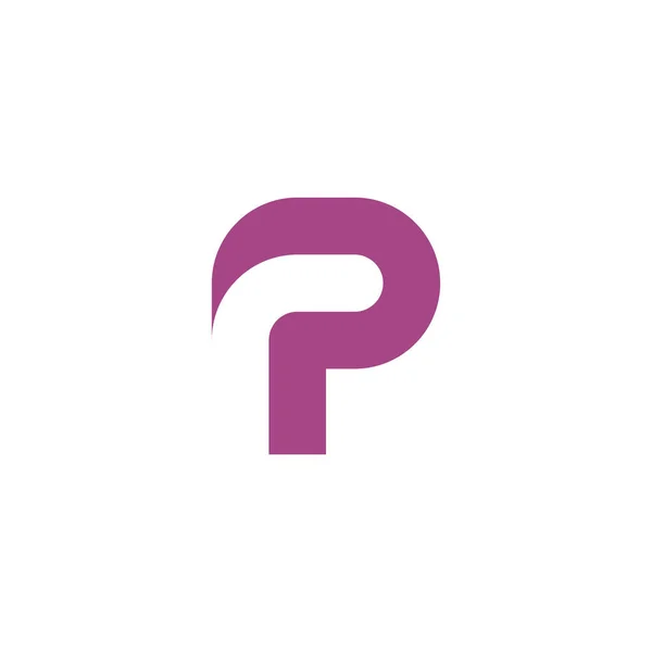 文字P紫のロゴアイコンベクトルデザイン — ストックベクタ
