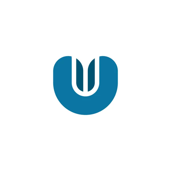 Logo Harfi Mavi Vektör Simgesi Tasarımı — Stok Vektör