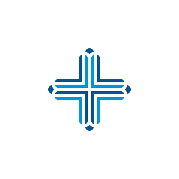 Medical Cross Clinic Hospital Logo Vector Icon Design — Stock Vector