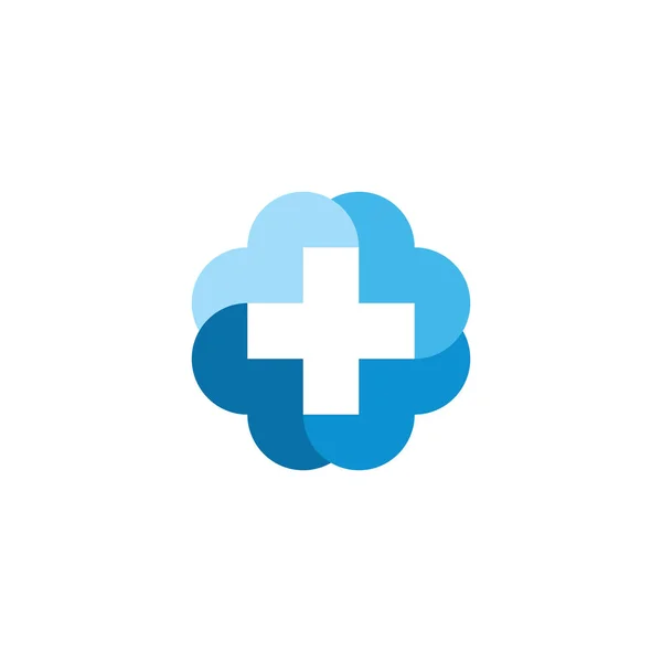 Medical Cross Cloud Logo Vector Design — Stock Vector