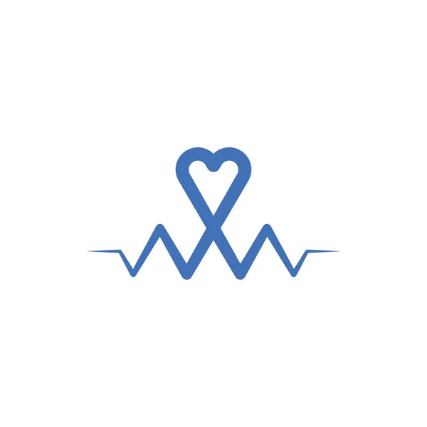 Medicínské Srdce Pulsní Logo Design Ikony — Stockový vektor