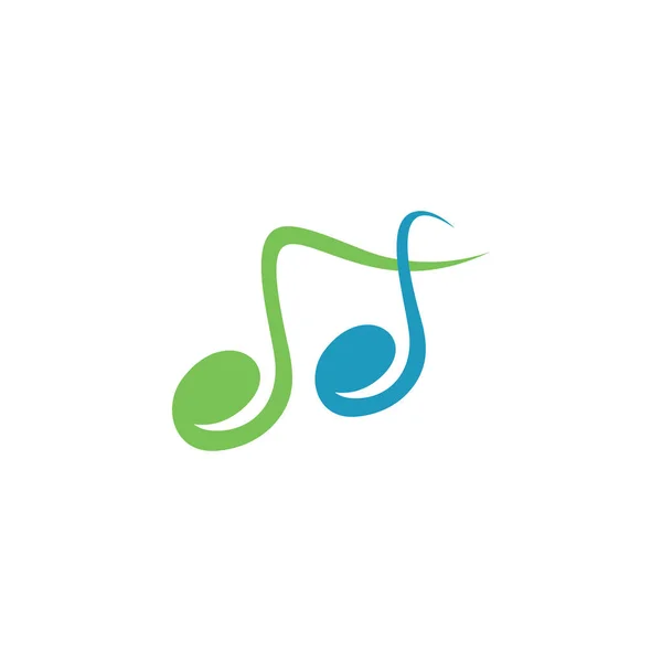 Música Nota Musical Logotipo Ícone Vetor Design —  Vetores de Stock