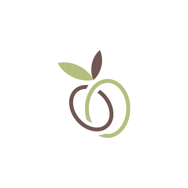 Logotipo Azeitona Símbolo Vetor Ícone Design —  Vetores de Stock