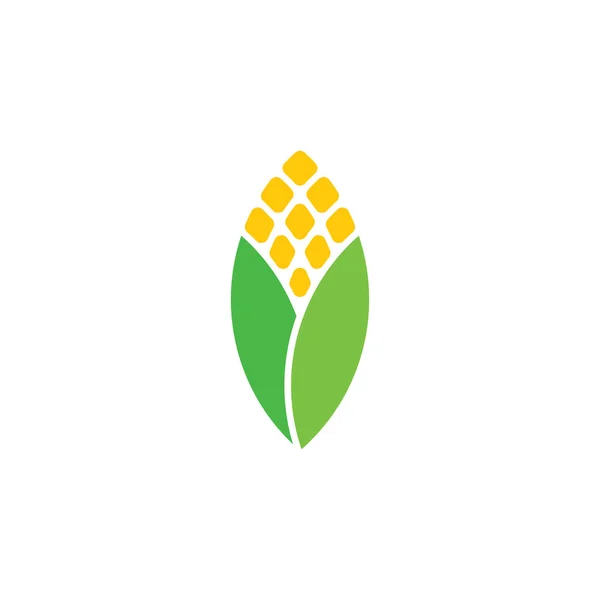 Bio Kukorica Logó Vektor Ikon Előfizetői Tervezés — Stock Vector