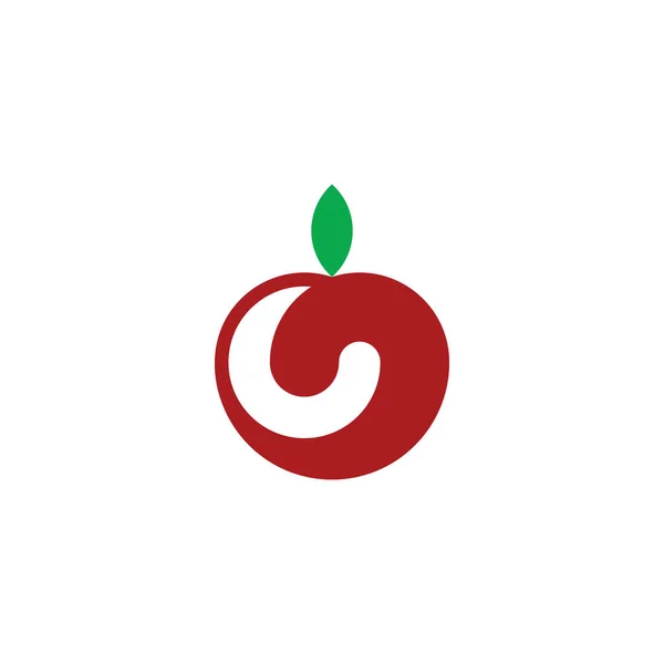 Κόκκινο Μήλο Χυμό Διάνυσμα Λογότυπο Εικονίδιο Κλιπ Σχεδιασμό — Διανυσματικό Αρχείο